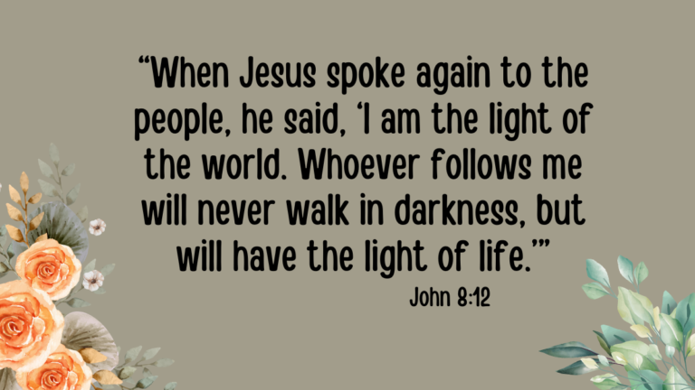 John 8:12 Seeing Jesus in the Dark Moments Of Our Life