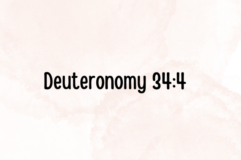 Deuteronomy 34:4 Our Promised Land